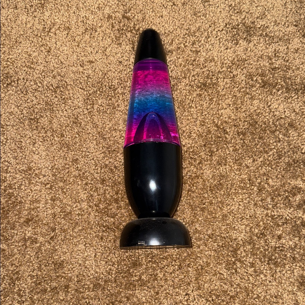 Colorful/Cordless Lava Lamp with Black Base